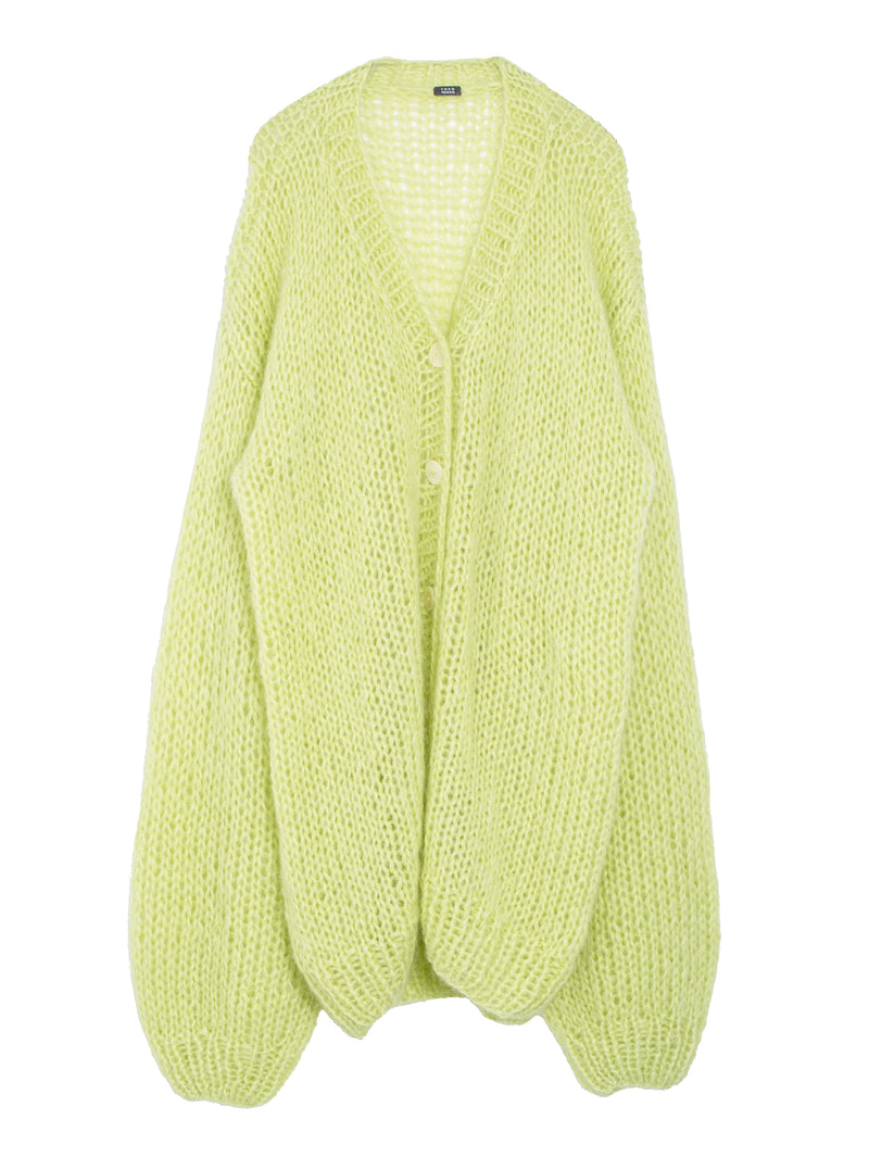 Long Cardigan Knit Lime