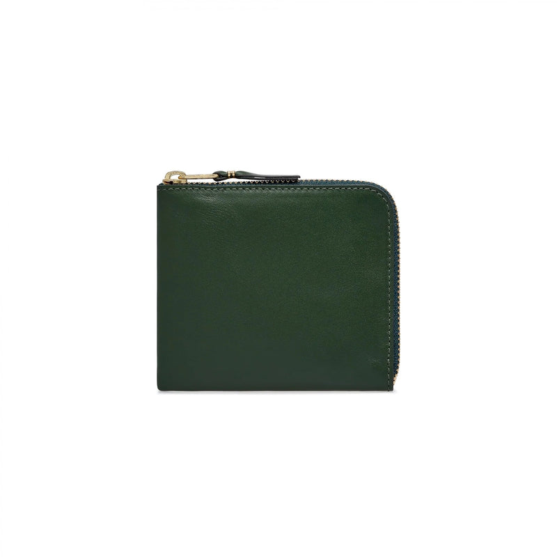 CDG Classic Line Side Zip Wallet Bottle Green SA3100