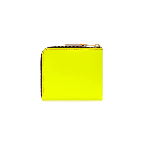 CDG Super Fluo Side Zip Wallet Yellow/Light Orange