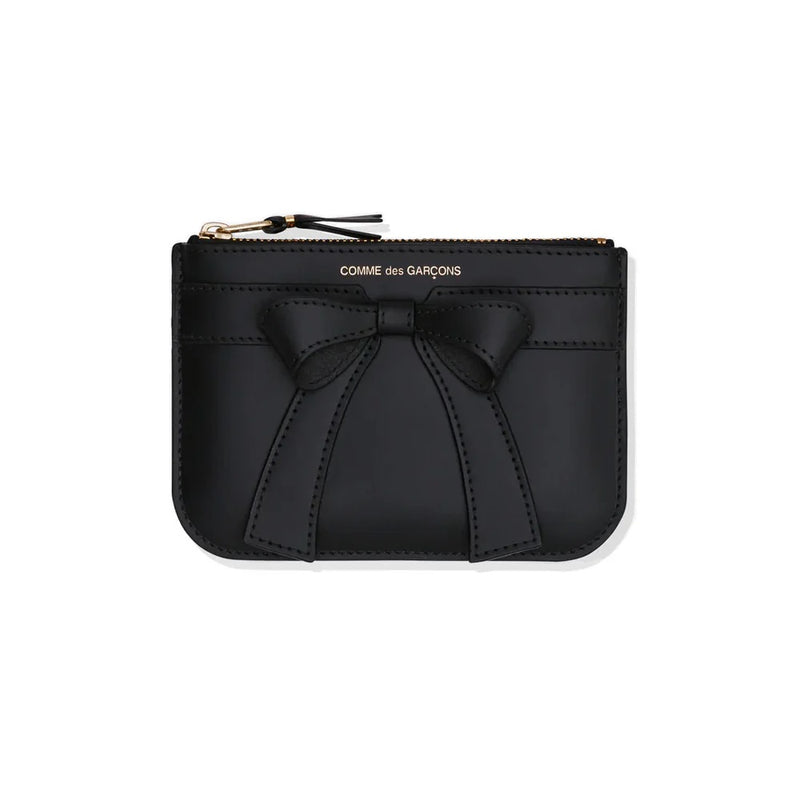 CDG Big Bow Small Pouch Wallet Black SA8100BB
