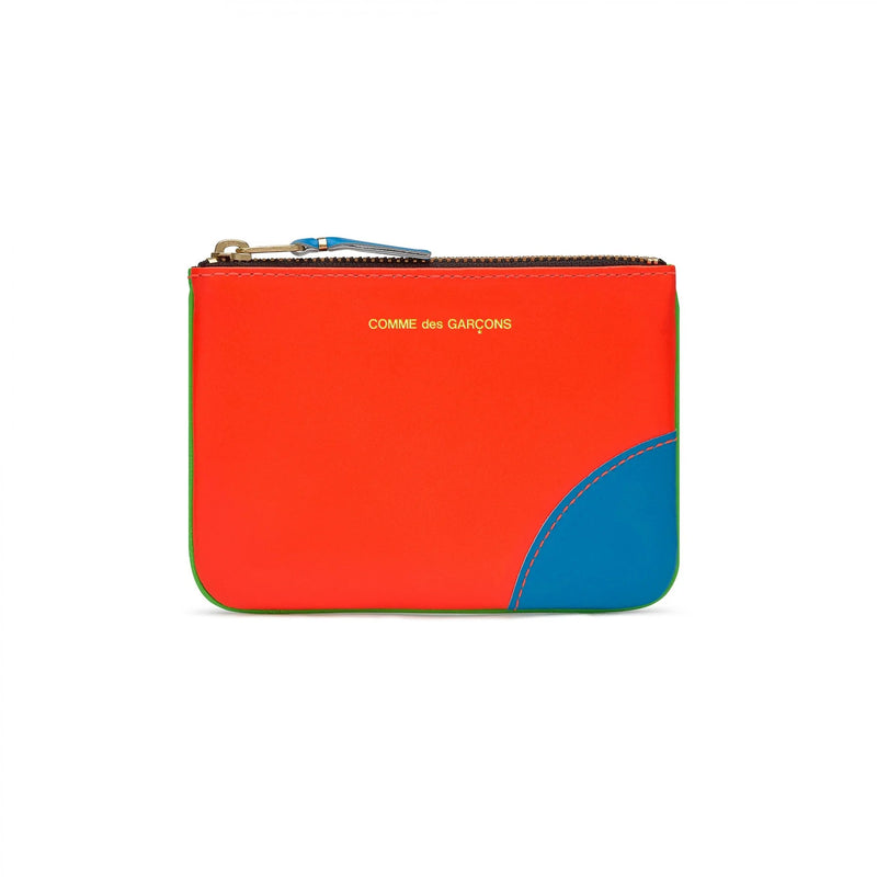 CDG Super Fluo Small Pouch Wallet Orange/Green