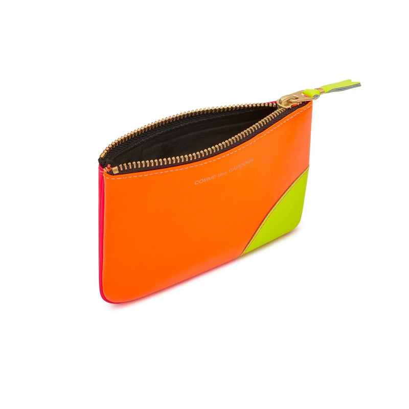CDG Super Fluo Small Pouch Wallet Light Orange/Pink