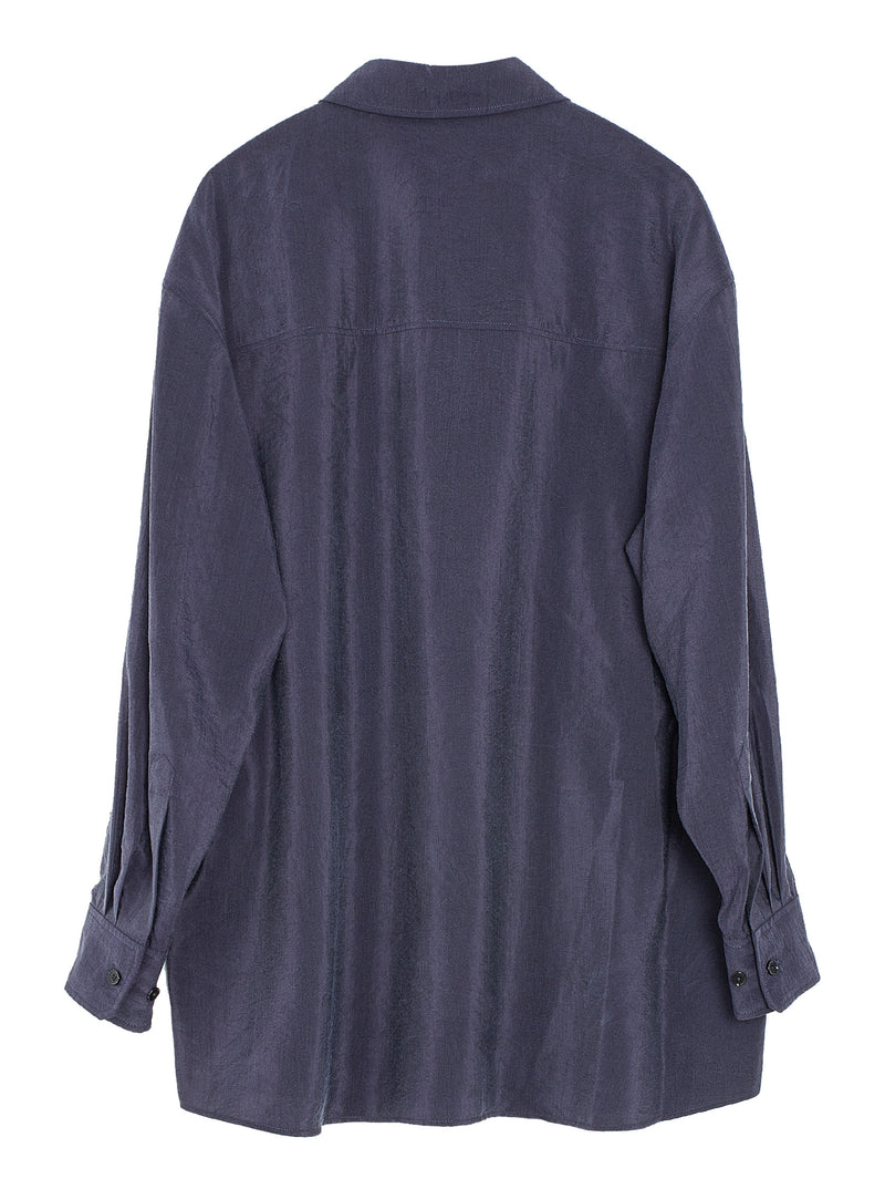 Long Shirt With Tie Midnight Violet