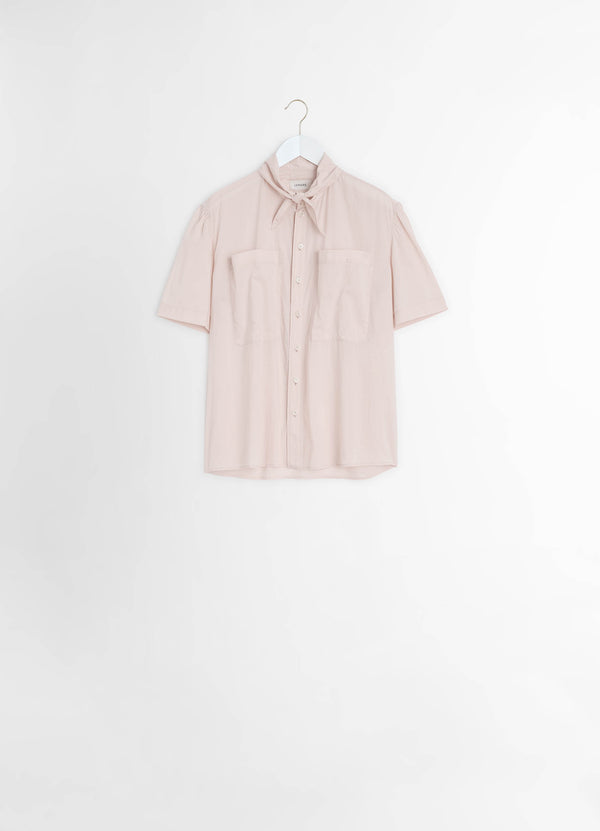Short Sleeve Shirt With Foulard Dusty Rose