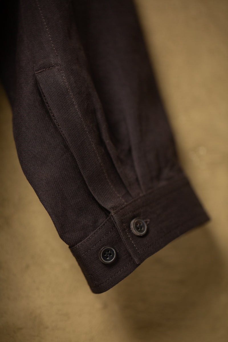 Shirt Nr.106 Cotton Double Cloth Deep Brown