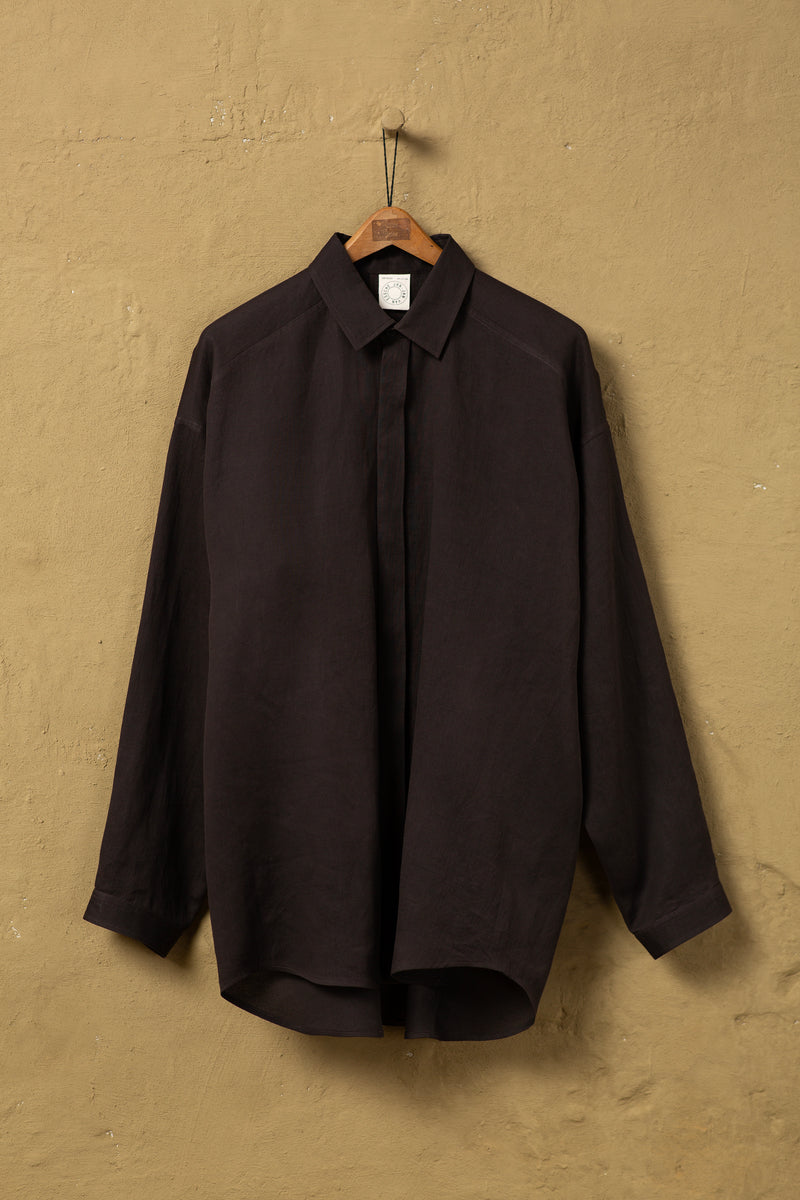 Shirt Nr.106 Cotton Double Cloth Deep Brown