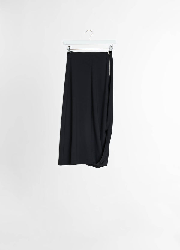 Twisted Hem Skirt Black