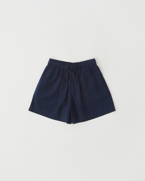 Cotton Poplin Pyjamas Shorts True Navy