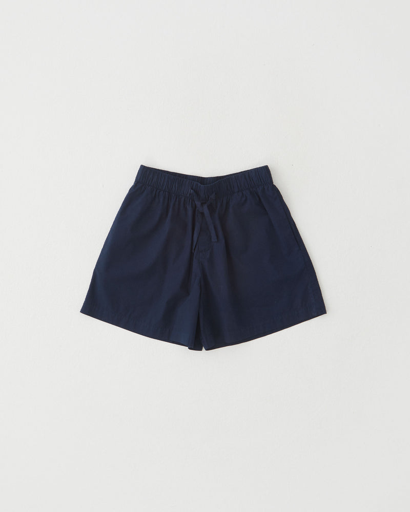 Cotton Poplin Pyjamas Shorts True Navy