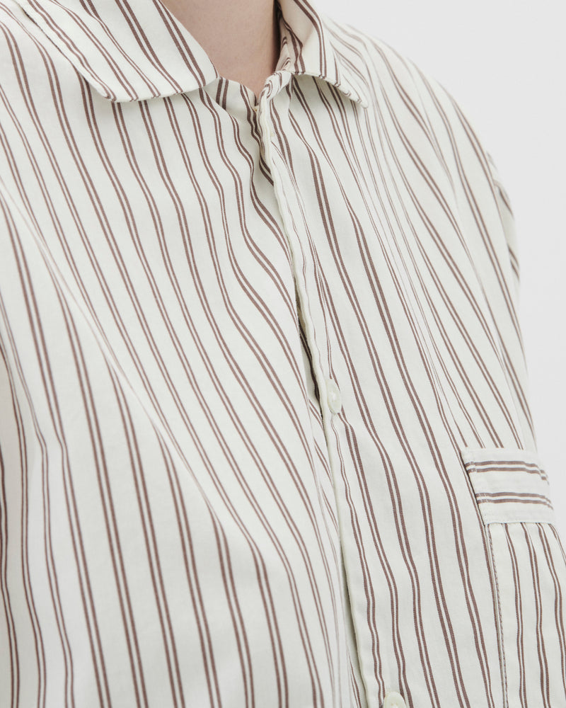 Cotton Poplin Pyjamas Shirt Hopper Stripes