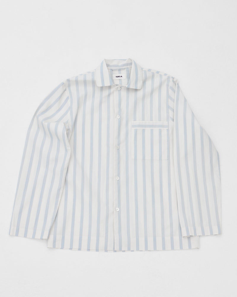 Cotton Poplin Pyjamas Shirt Needle Stripes