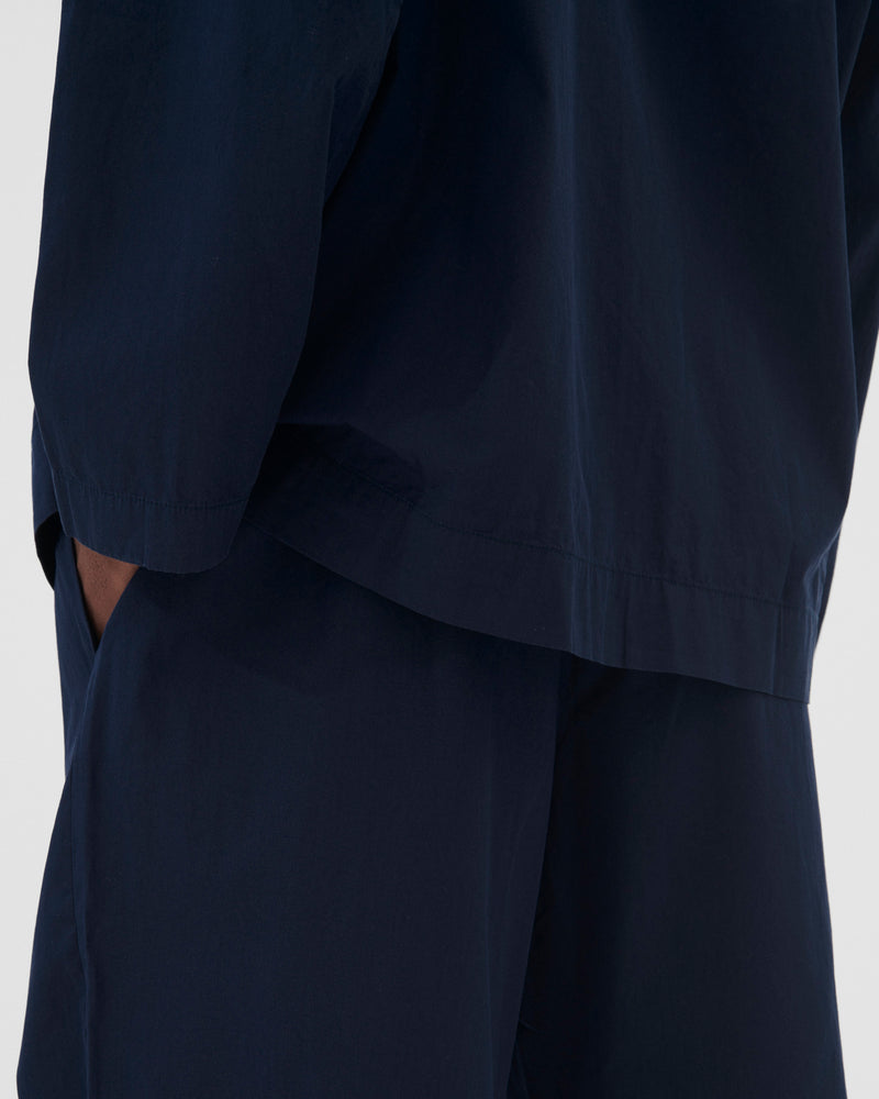 Cotton Poplin Pyjamas Shirt True Navy