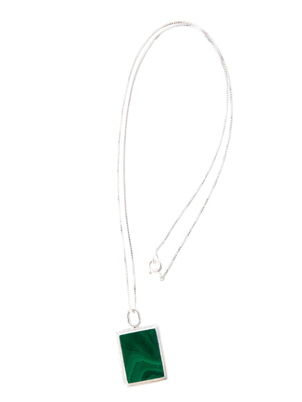 Chandigarh Lapis and Malachite Sliver Necklace