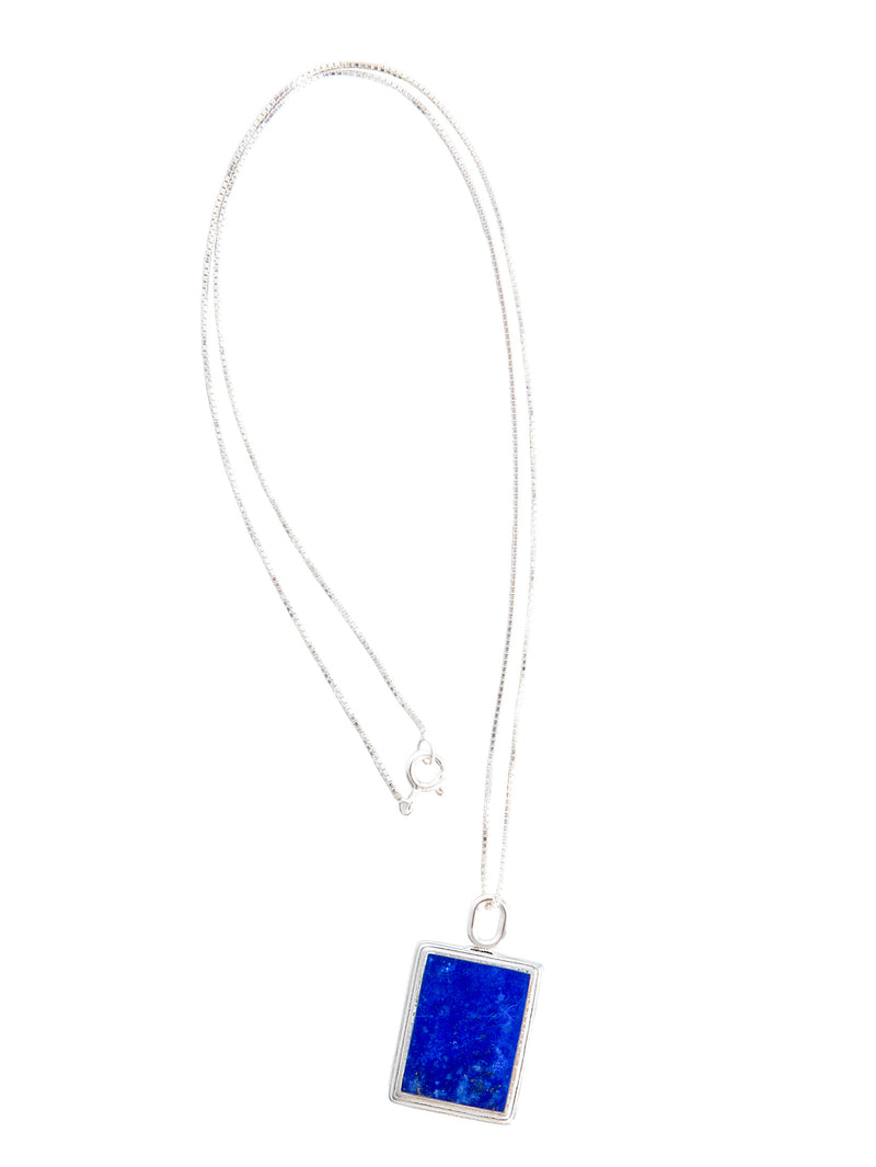 Chandigarh Lapis and Malachite Sliver Necklace