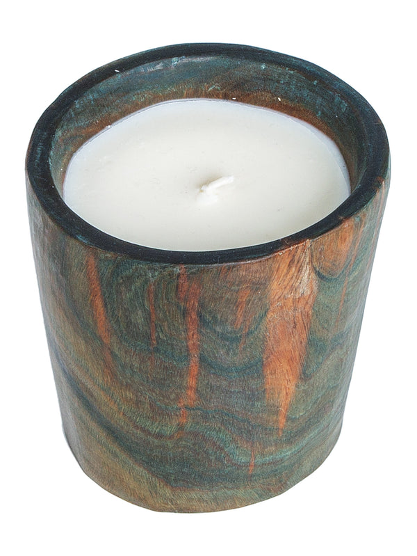 Palo Santo Hand Made Candle Middle Off White And Brown Seya