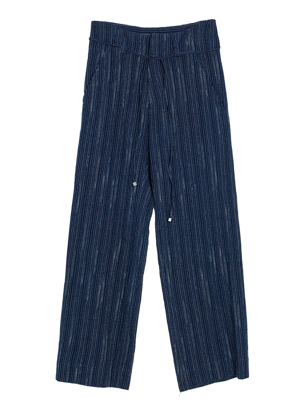 Nap Pants Vegetal Dye Crepe Indigo Rain