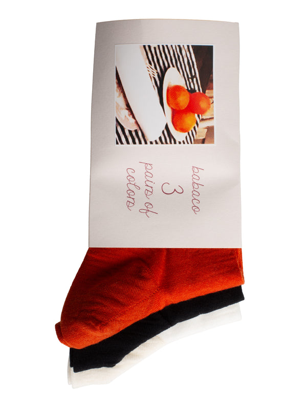 3 pairs Of Colours Socks Orange