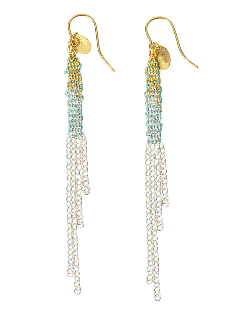 008.04 Gold Plated SIlver Silk Earrings Mint