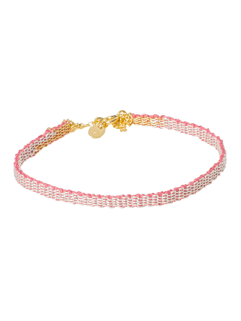 018.04 Gold Plated Silver Silk Bracelet Rose