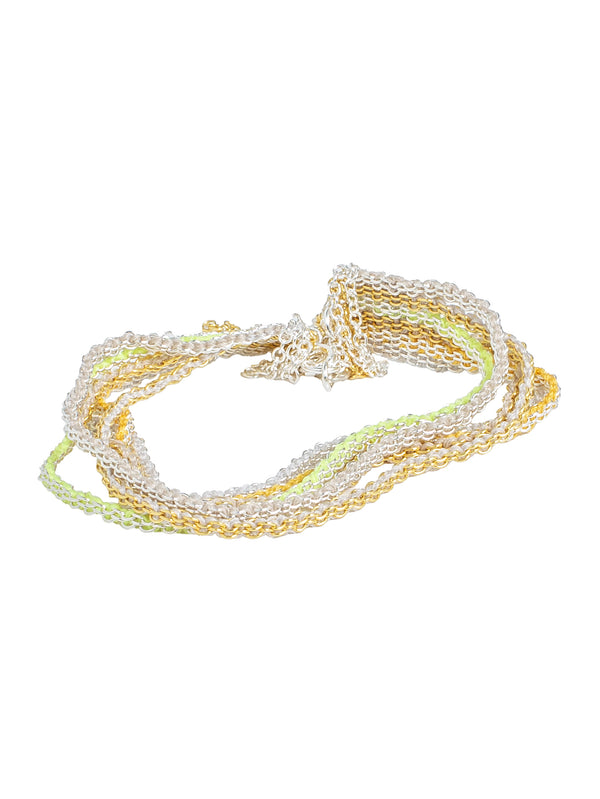 01812 Gold Plated Bracelet Neon Yellow