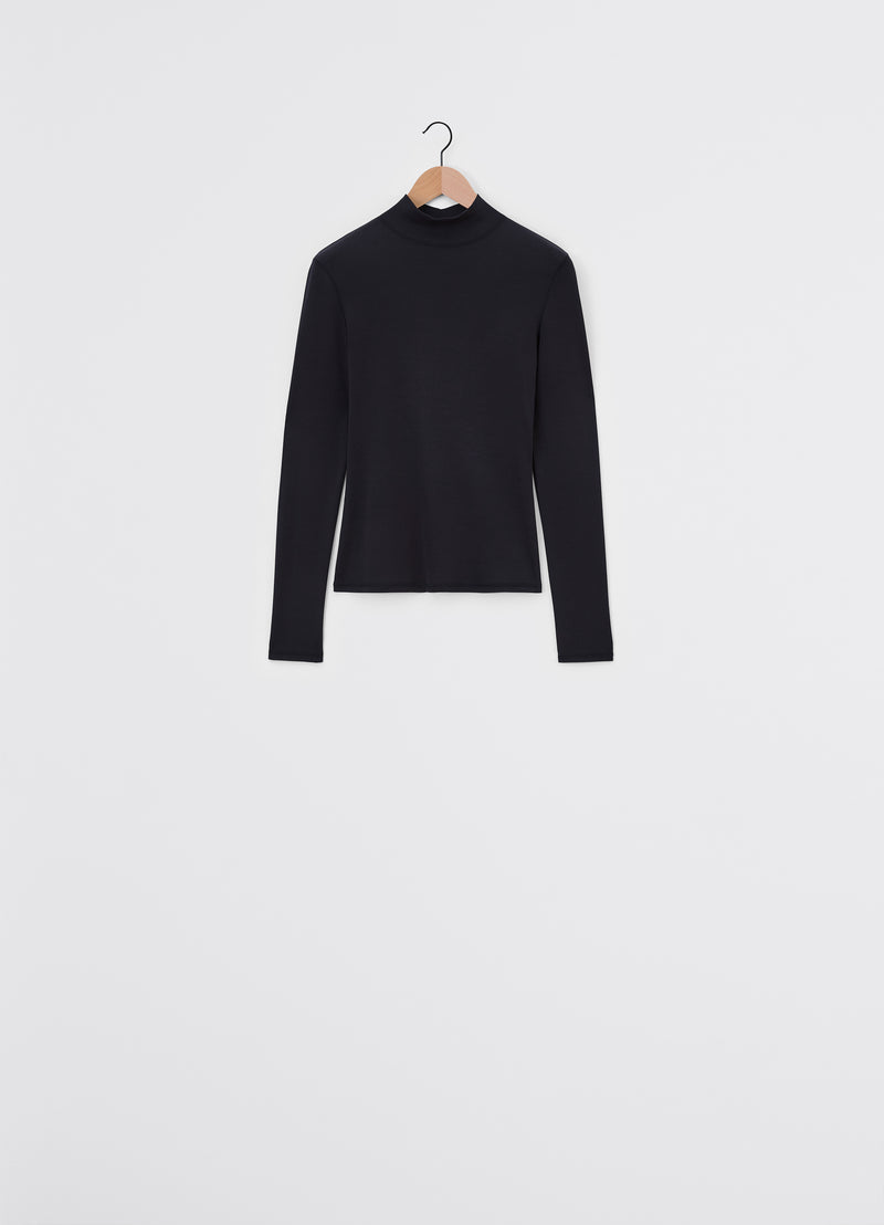 Rib Turtleneck Squid Ink