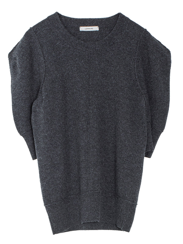 Short Sleeve Jumper Anthracite Melange