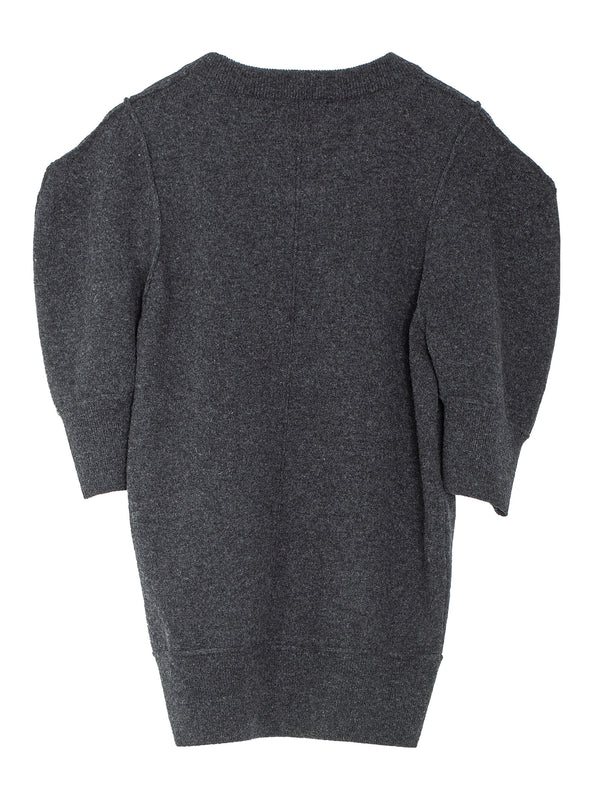 Short Sleeve Jumper Anthracite Melange