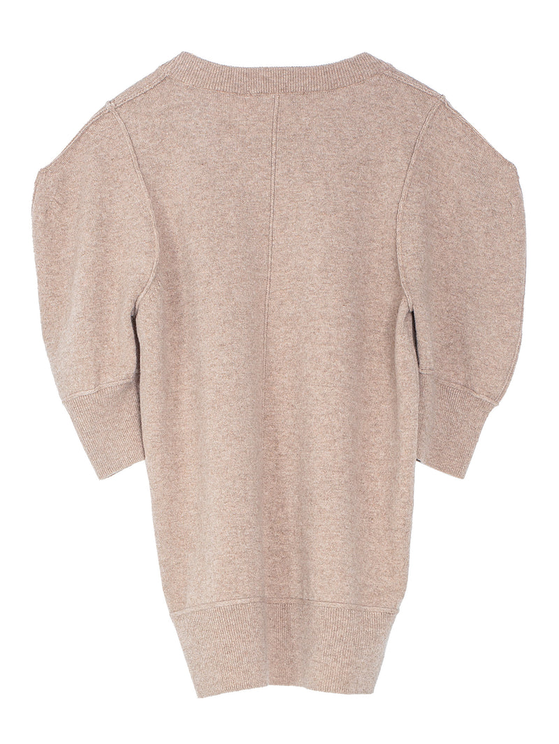 Short Sleeve Jumper Latte Coffee