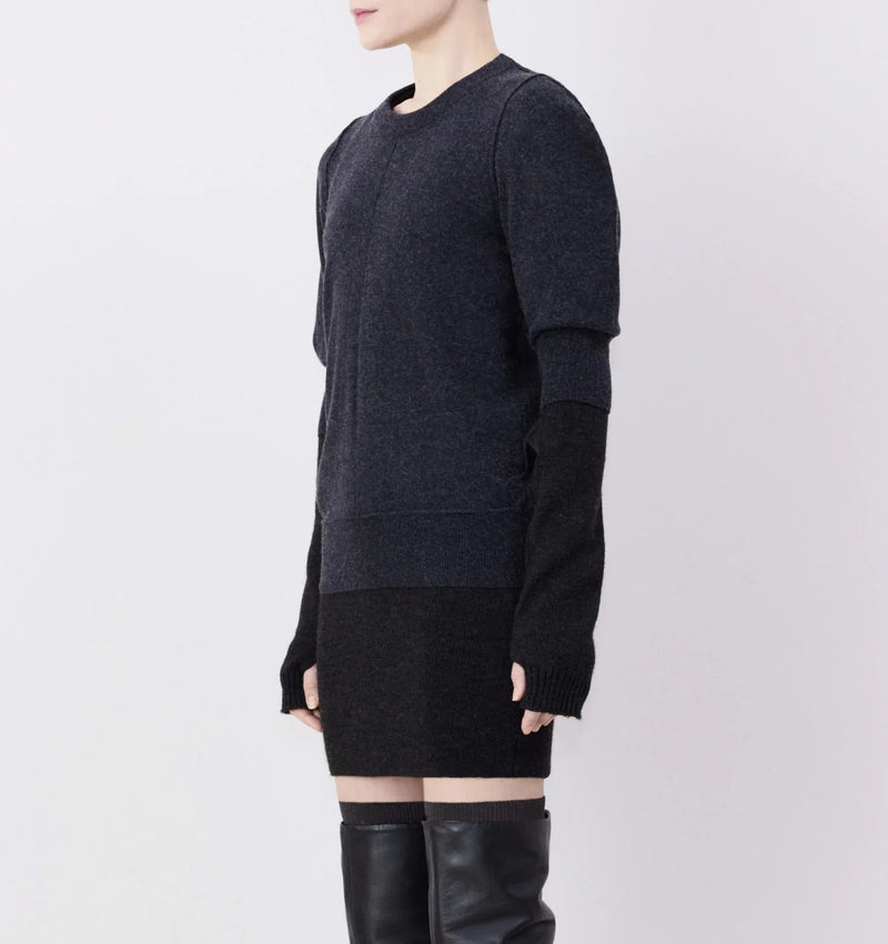 Short Sleeve Jumper Anthracite Melange