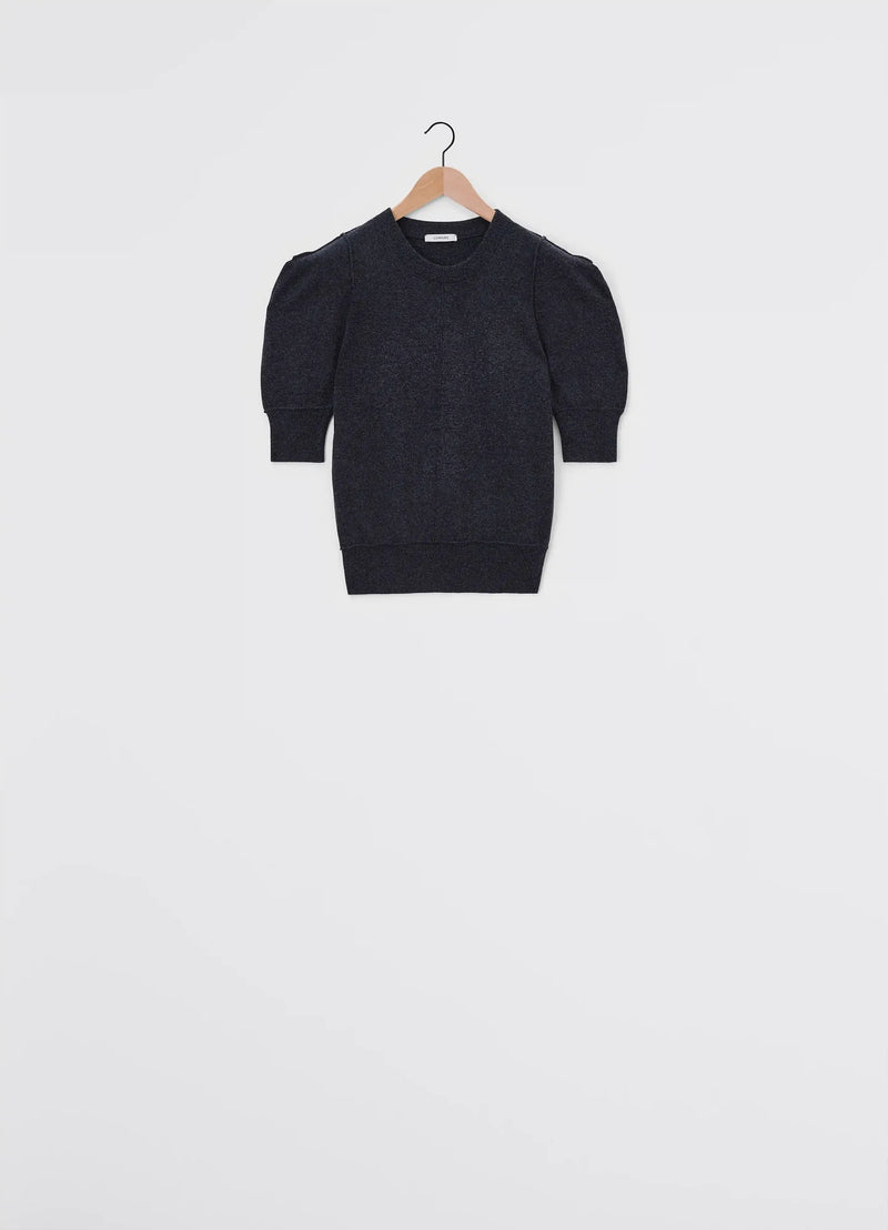 Short Sleeve Jumper Anthracite Melange