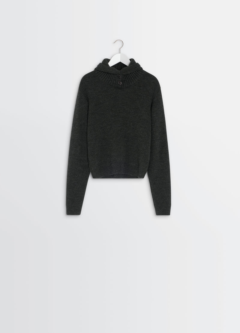 Sweater With Hood Dark Espresso