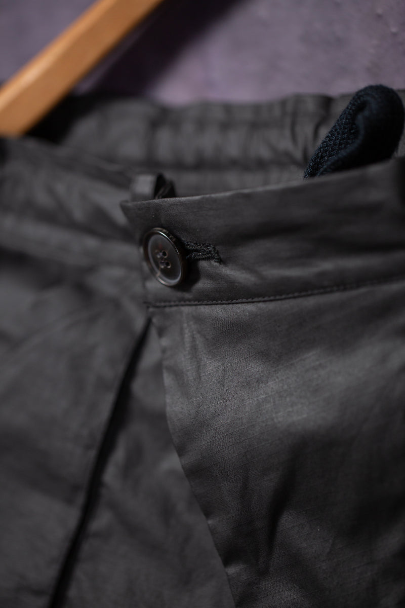 Trousers Nr. 82 Coated Cotton Ribstop Off Black
