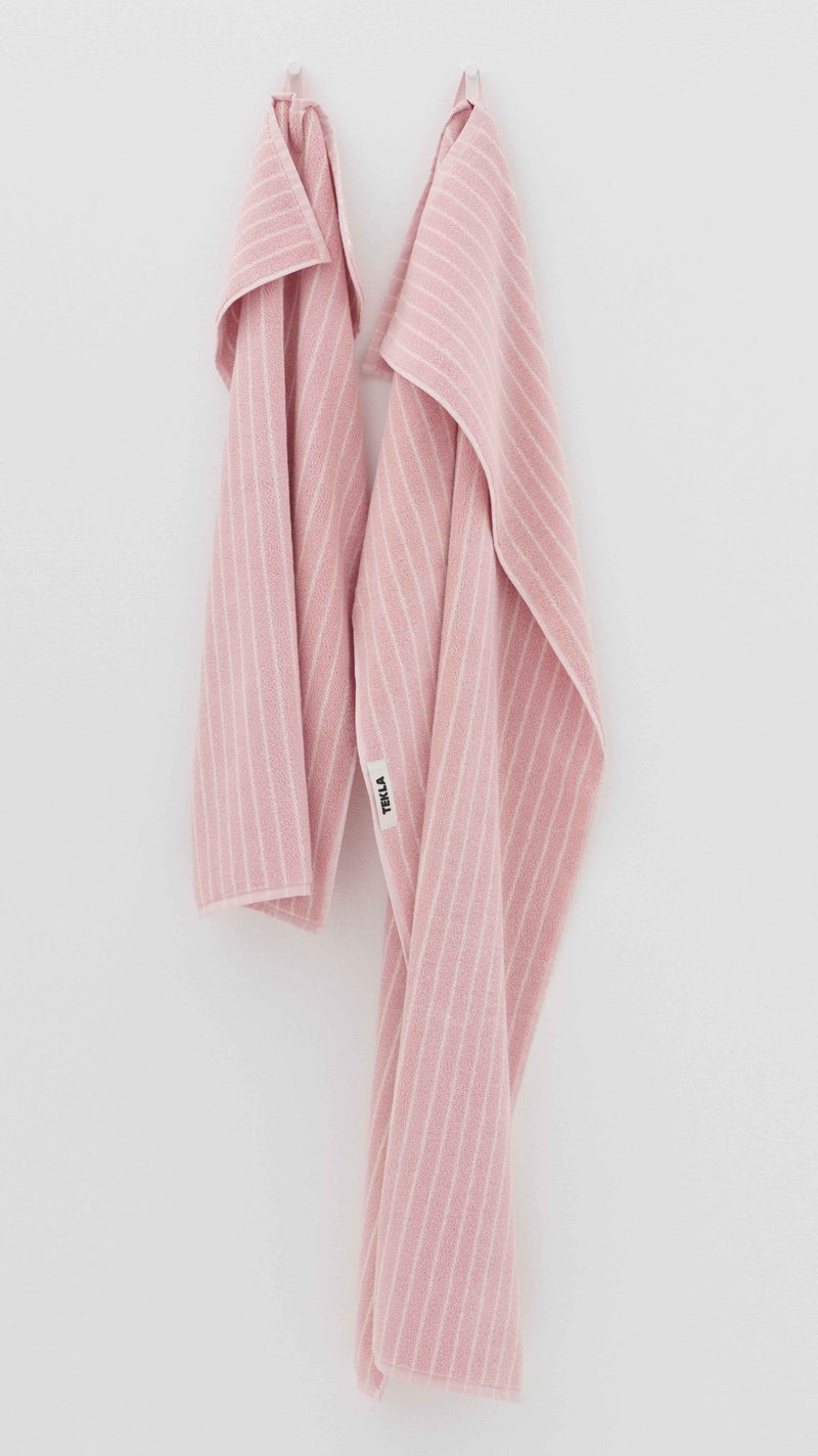 Bath Towel Shaded Pink Stripes