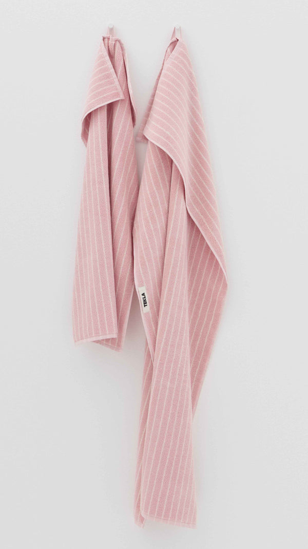 Guest Towel Shaded Pink Stripes