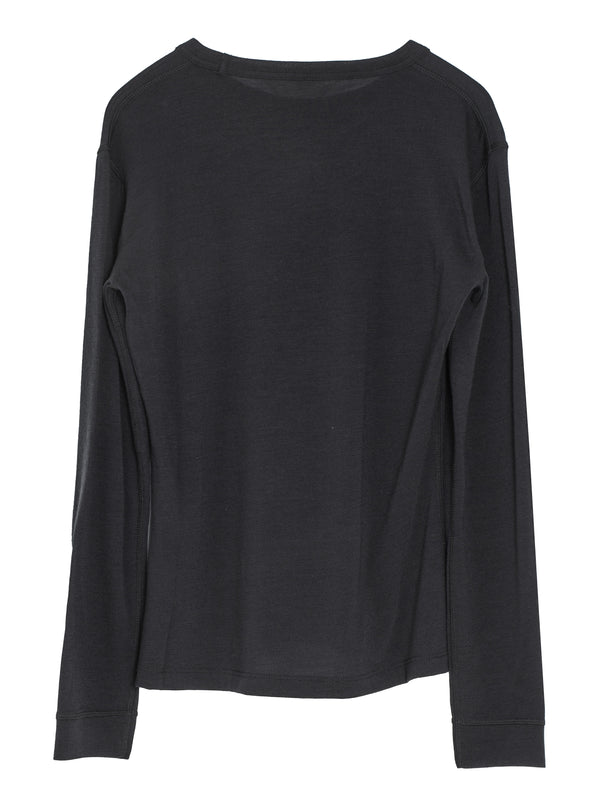 Merino Long Sleeve Top Ebony