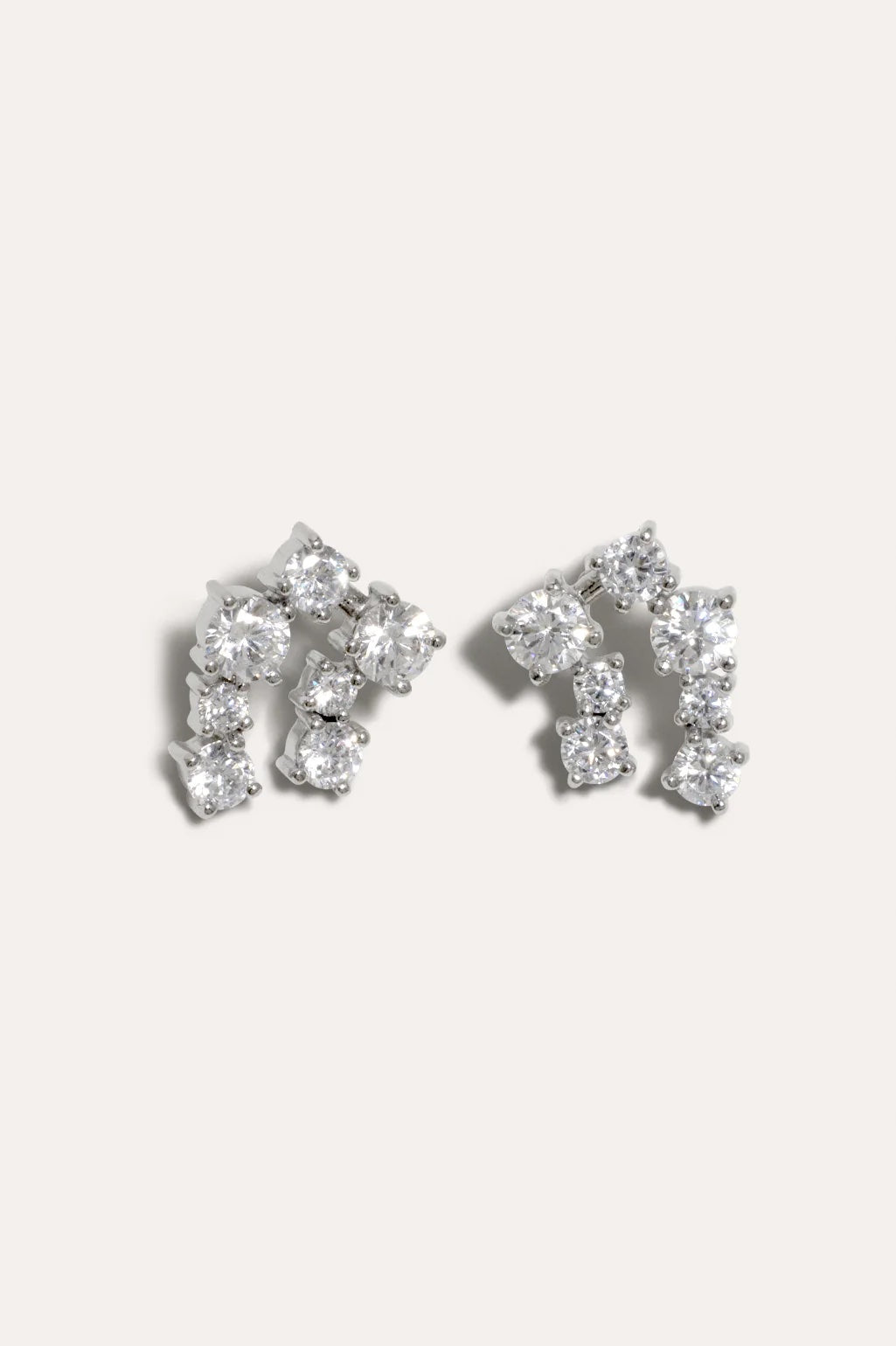 Completedworks Myth Cubic Zirconia and Rhodium Plated Earrings – Opia
