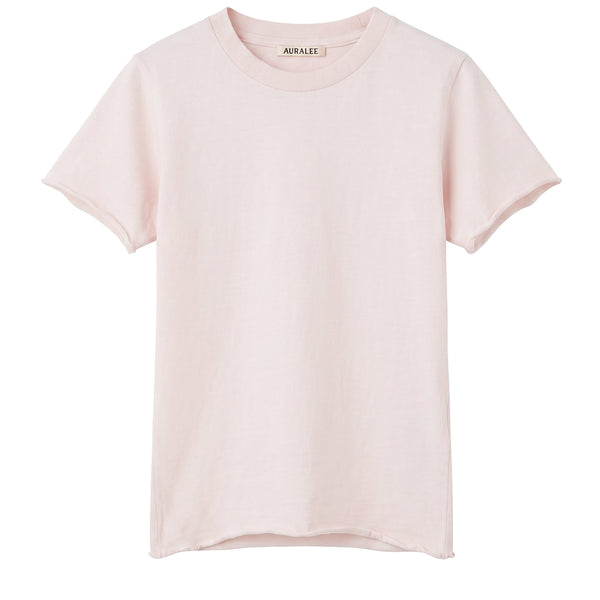 Auralee Women's Brushed Organic Cotton Jersey Tee Pale Pink – Opia