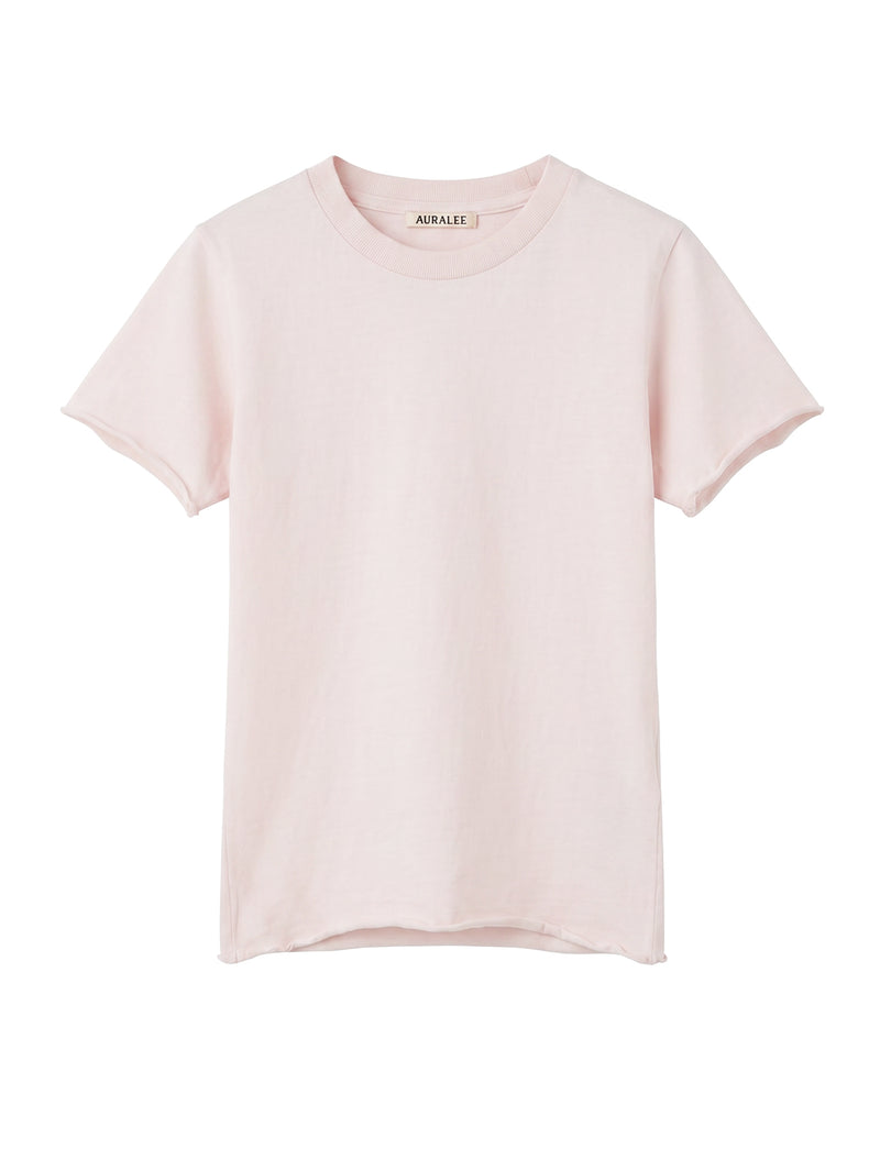 Auralee Women's Brushed Organic Cotton Jersey Tee Pale Pink – Opia