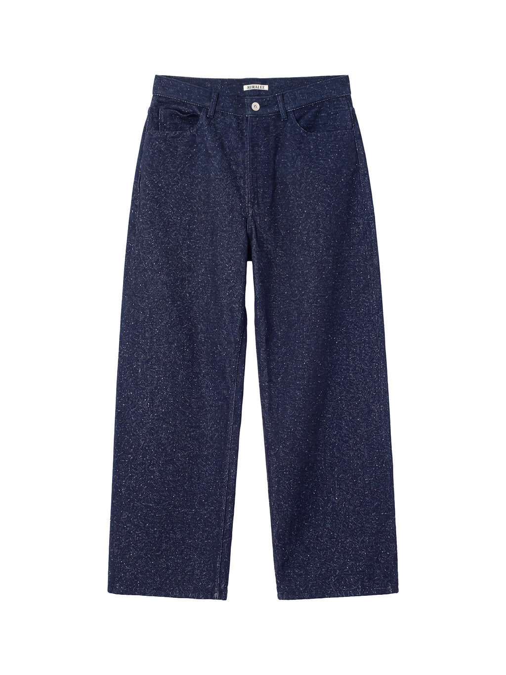 Auralee Women's Silk Nep Denim 5p Wide Pants Dark Navy – Opia