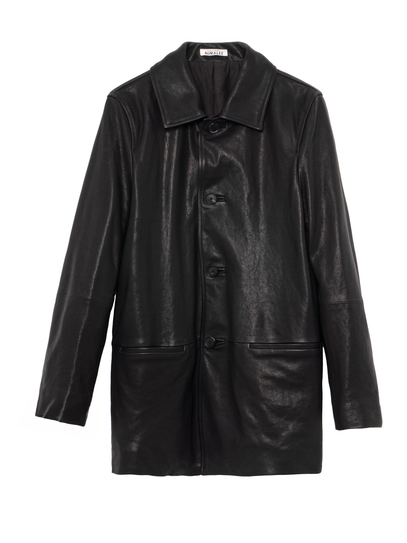 Auralee Men's Textured Lamb Leather Blouson Black – Opia