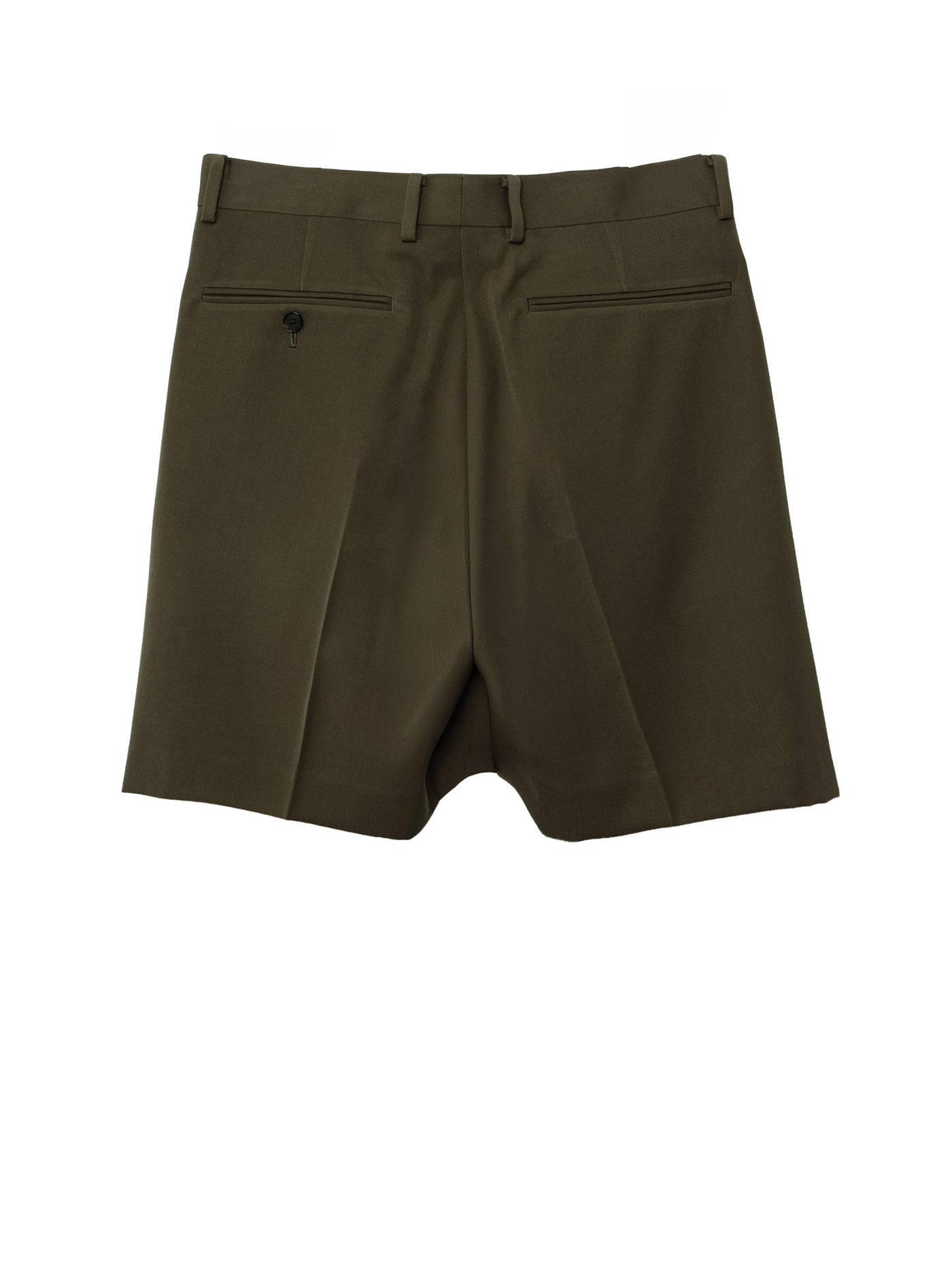 Auralee Men's Light Wool Max Gabardine Shorts Dark Olive Brown – Opia