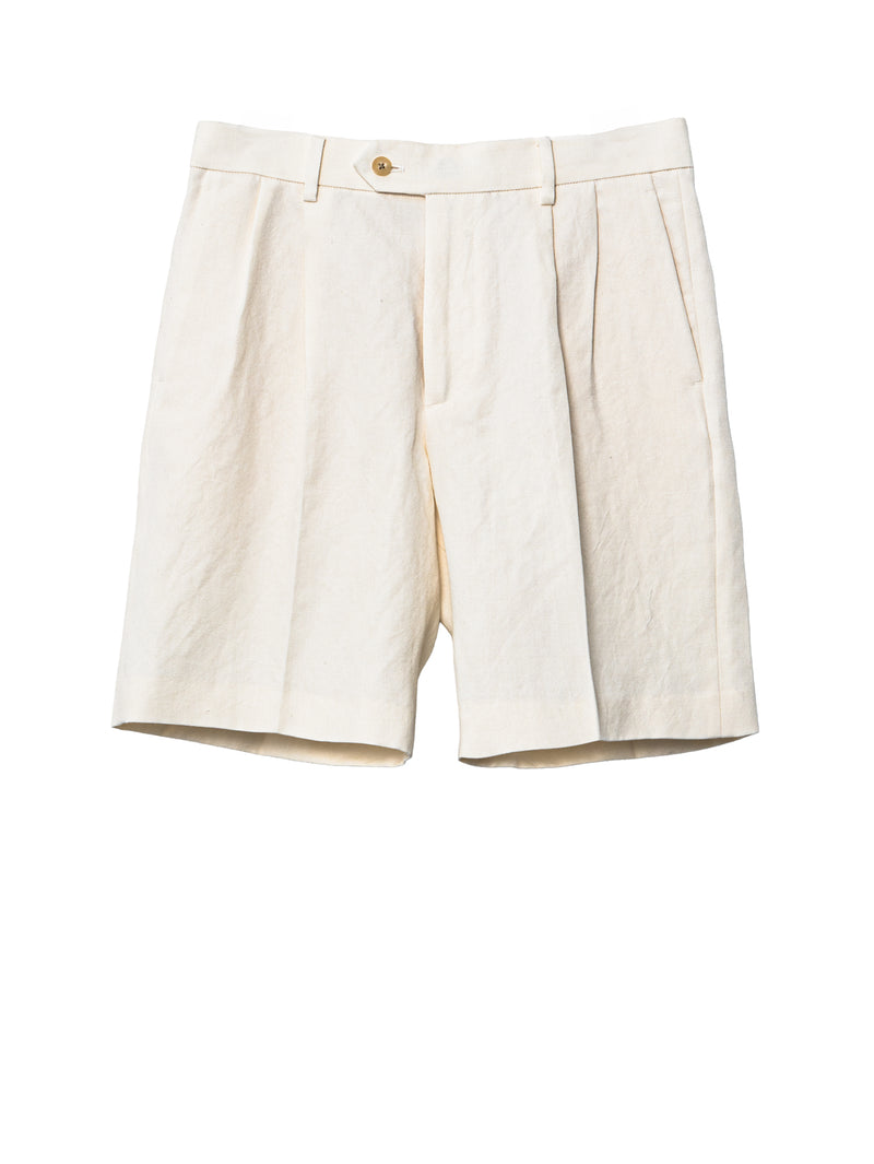 Auralee Men's Wool Cotton Linen Ox Shorts Off White – Opia