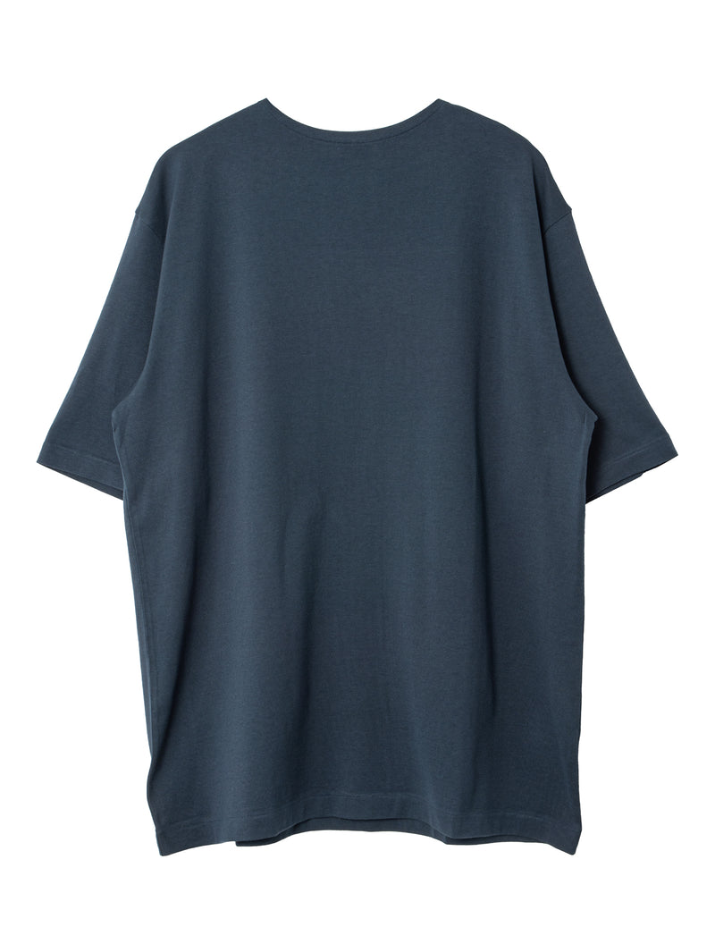 Auralee Men's Luster Plaiting Boat Neck Tee Deep Blue – Opia