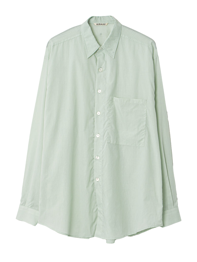 Auralee Men's Super Fine Cotton Lawn Shirt Pale Blue – Opia