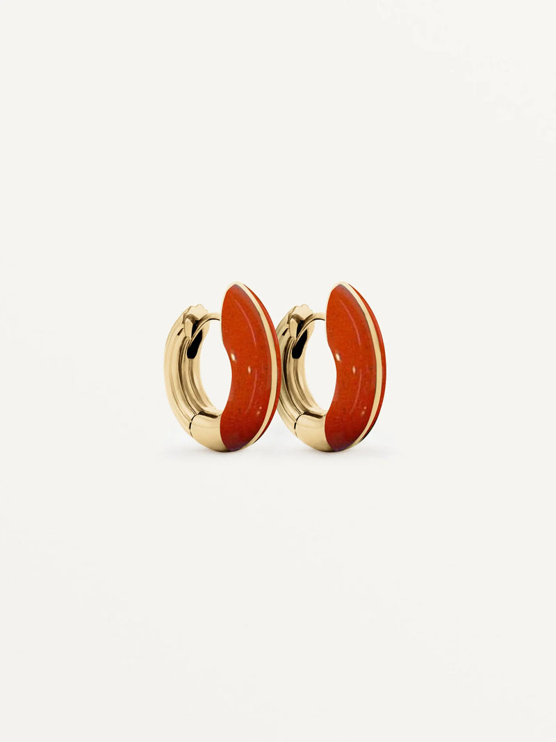 Mini Locus Solus Hoops Earrings Red Jasper