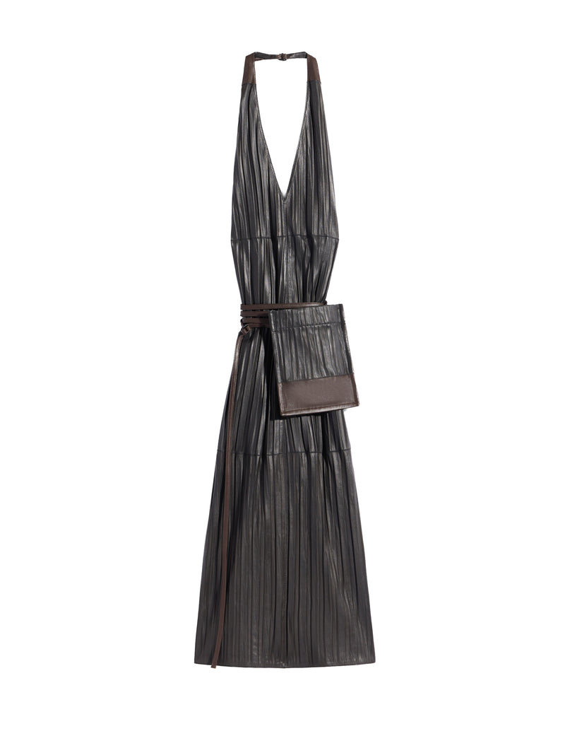 Lemaire Leather Apron Dress Espresso – Opia