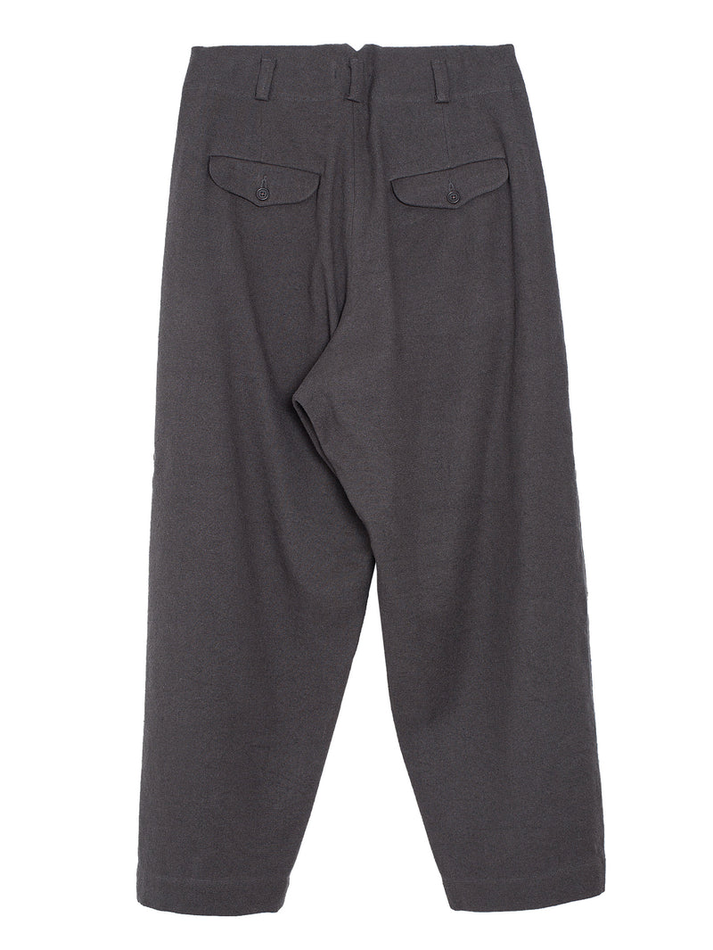 Two Pleat Pant Wool Linen Silk Twill Loden