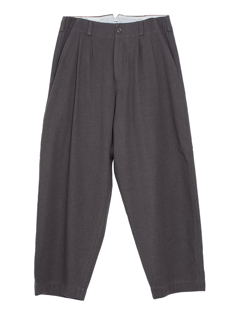 Two Pleat Pant Wool Linen Silk Twill Loden