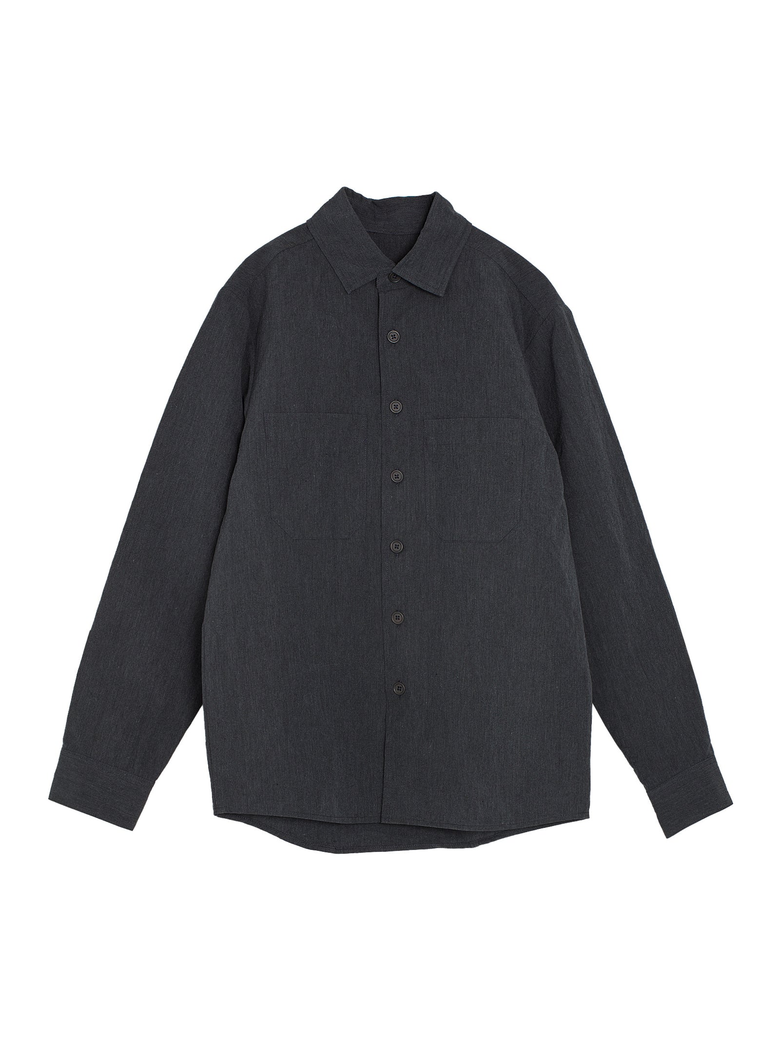 Evan Kinori Two Pocket Shirt Yarn Dyed Tonal Cotton Linen Stripe