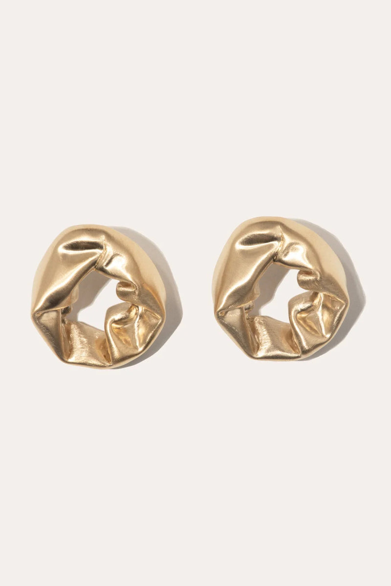 Scrunch Gold Earrings